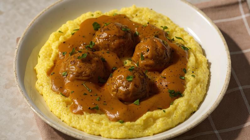 Pork Meatballs with Carolina Gold Sauce