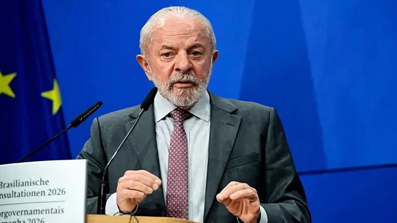 Presidente Luiz Inácio Lula da Silva durante entrevista coletiva em Hannover, na Alemanha 20 de abril de 2026