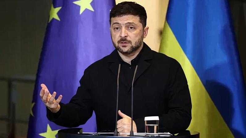 Presidente ucraniano Volodymyr Zelensky em Berlim 15/12/2025