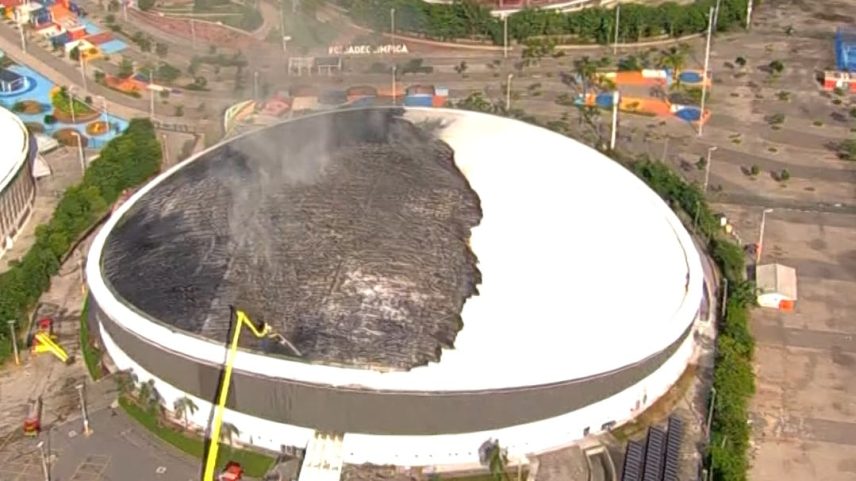 Cobertura do Velódromo foi destruída