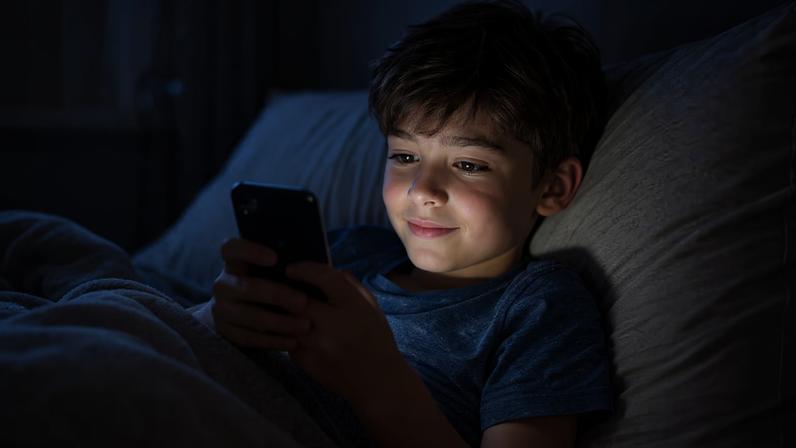 Pais que deixam seus filhos ver telas à noite enfrentam desafio