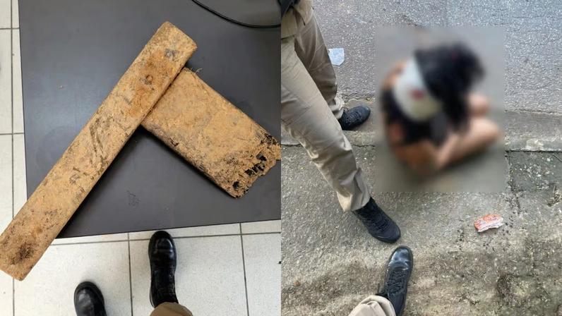 A vítima apresentava diversos ferimentos na região da cabeça e foi encaminhada para o Hospital João XXIII, onde permanece internada