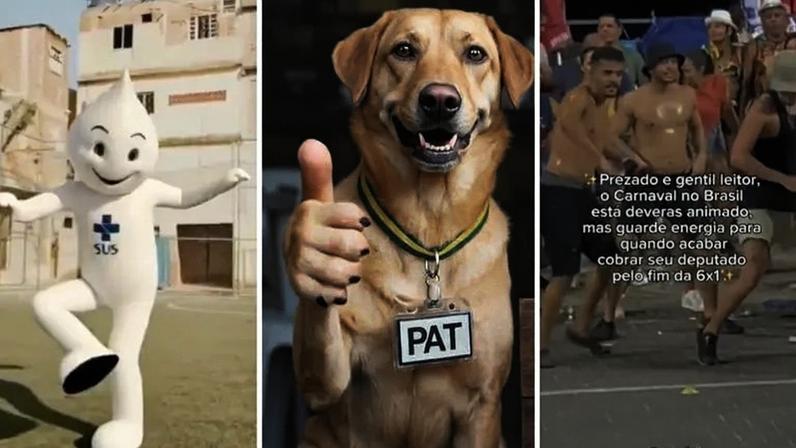 Postagens oficiais adotam a linguagem dos memes, do funk e outras referências da "estética da favela" para conseguir engajamento nas redes sociais (Foto: Montagem com reproduções da conta @Govbr)