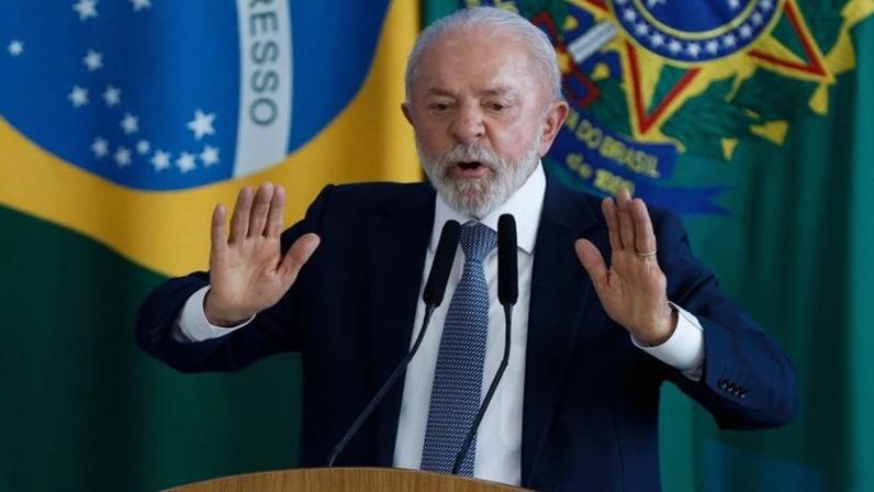 Na imagem, o presidente Luiz Inácio Lula da Silva (PT) no Palácio do Planalto