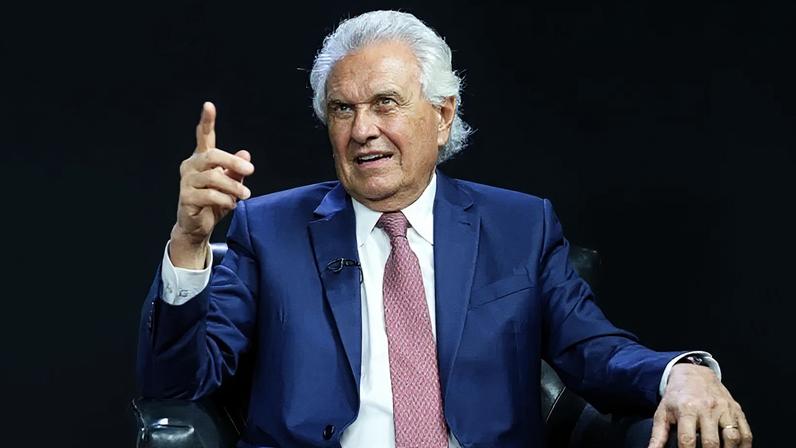 O governador de Goiás, Ronaldo Caiado (PSD), durante entrevista exclusiva ao Poder360, em Brasília