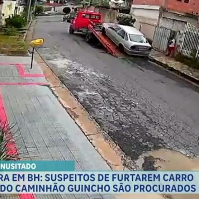 Guincho é usado para furtar carro estacionado em rua de BH