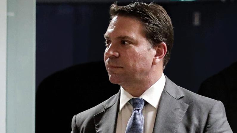 Alexandre Ramagem saindo do primeiro dia de depoimentos na 1ª Turma do STF (Supremo Tribunal Federal) em junho de 2025