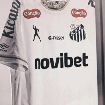 Santos estreia marca Pelé no uniforme contra o Atlético-MG