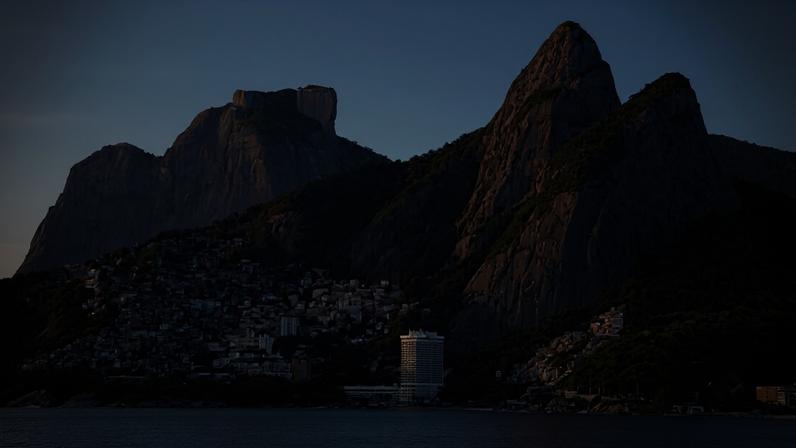 Vista da favela do Vidigal, no Leblon, na zona sul do Rio de Janeiro