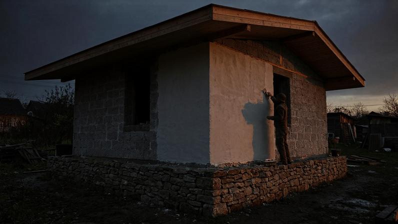 Revestimento exterior impermeabilizante: aplicação rigorosa de cal pura, tintas elastoméricas ou coberturas espessas de argila na fachada principal