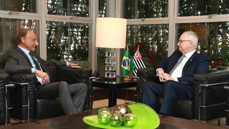 Paulo Skaf e Edson Fachin, presidente do STF, se encontram em SP