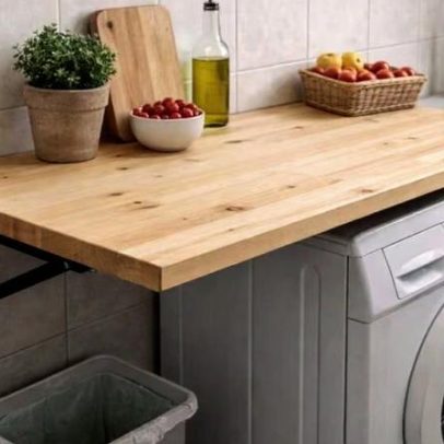 Bancadas simples otimizam espaço em cozinhas e áreas de serviço