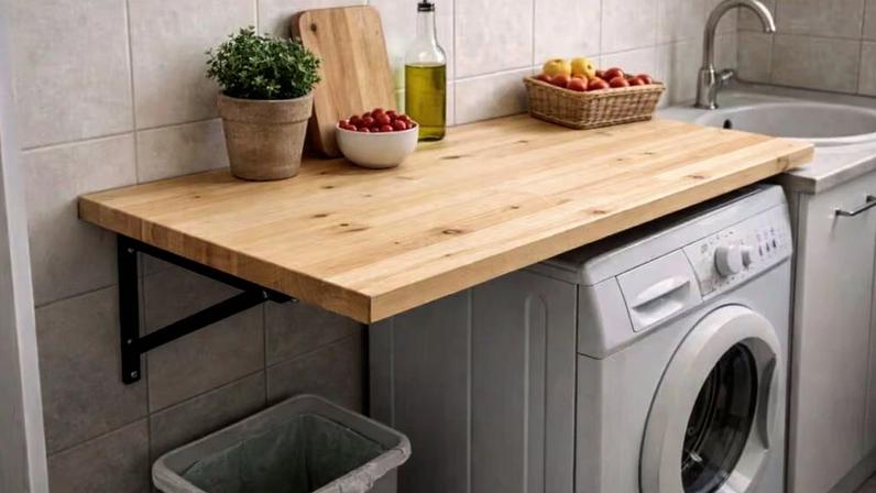 Bancadas simples otimizam espaço em cozinhas e áreas de serviço