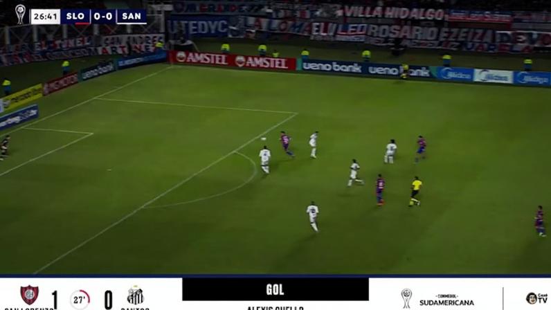 San Lorenzo marca em contra-ataque contra o Santos