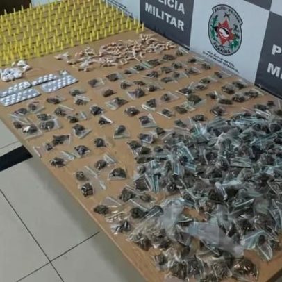 Polícia apreende mais de 700 porções de drogas em Mangabeira