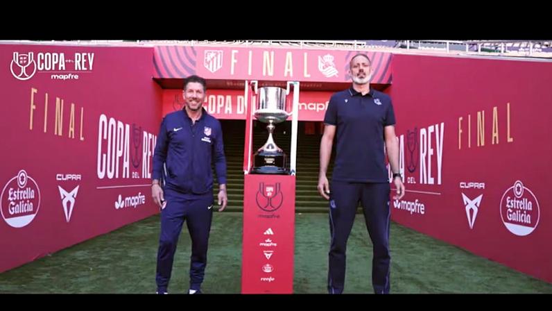 Os técnicos de Atlético de Madrid e Real Sociedad vão comandar suas equipes na final em La Cartuja, em Sevilha.