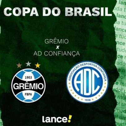 Grêmio x Confiança: onde assistir, horário e escalações pela Copa do Brasil
