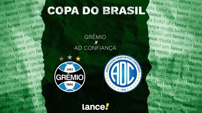 Grêmio e AD Confiança se enfrentam pela Copa do Brasil (Arte / Lance!)