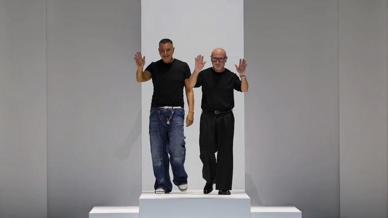 Domenico Dolce and Stefano Gabbana at Dolce & Gabbana Spring/Summer 2026.