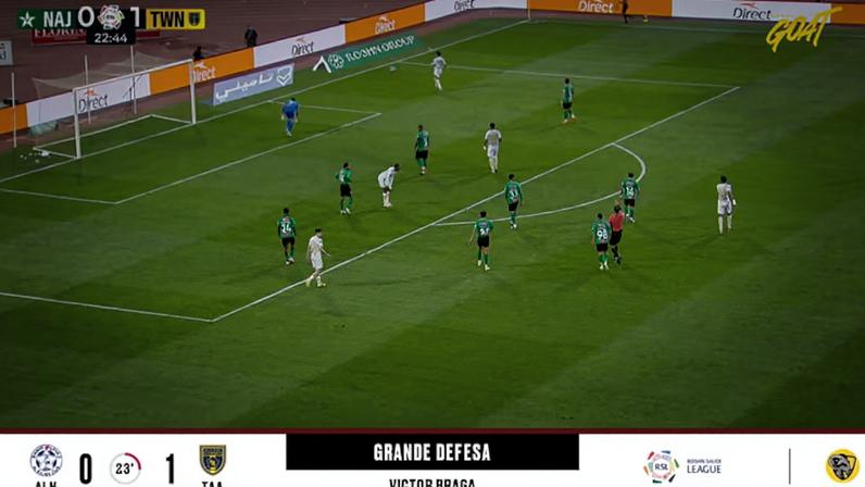 Al Najma - Al Taawoun 0 - 1 | DEFESA DO GOLEIRO - Victor Braga