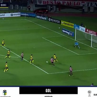 São Paulo faz golaço após troca de passes na CONMEBOL Sudamericana