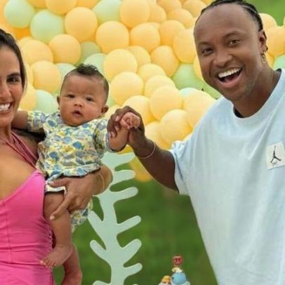 Thiaguinho comemora 7 meses do bebê com festa temática