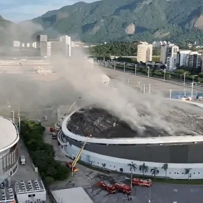 Incêndio atinge Velódromo do Parque Olímpico na Barra da Tijuca