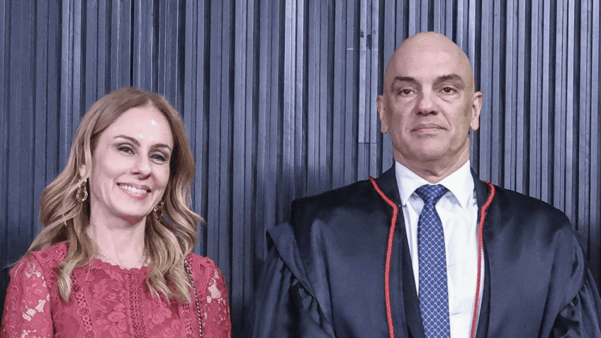 Na foto, a advogada Viviane Barci de Moraes e o ministro Alexandre de Moraes