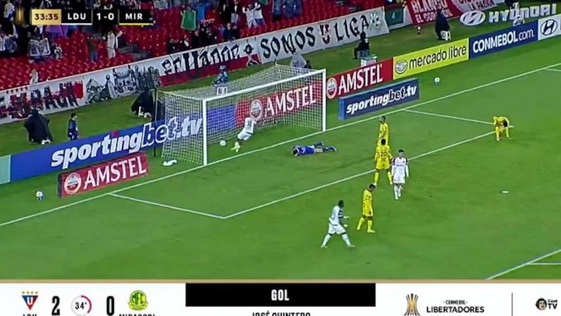 LDU amplia vantagem sobre Mirassol após falha de Walter