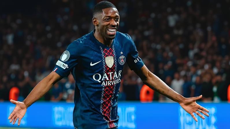 O francês Dembélé brilhou pelo PSG contra o Bayern