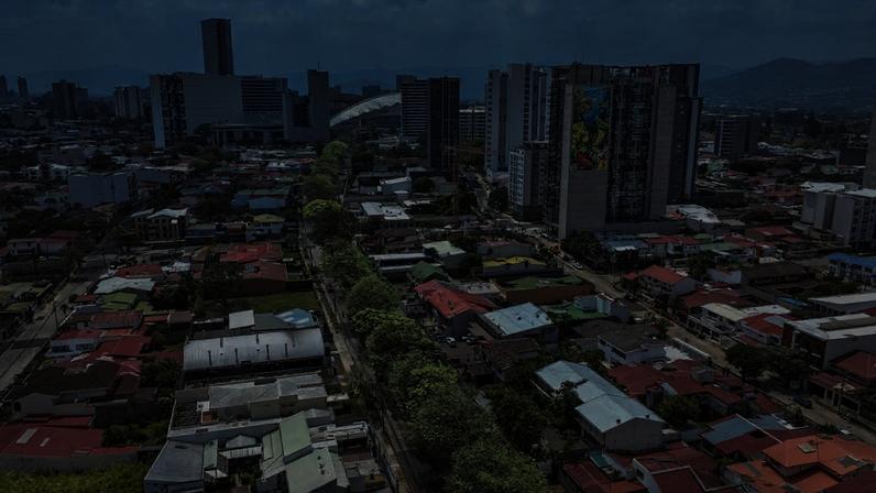 Vista de San José, Costa Rica, em 21 de novembro de 2025.