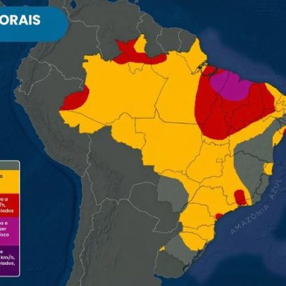 Temporais fortes e recorrentes atingirão Norte e Nordeste nos próximos dias