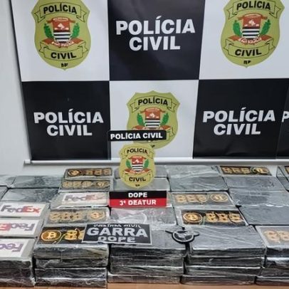 Homem com antecedentes é preso com mais de 100 kg de cocaína em SP