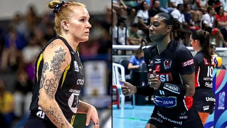 Payton Caffrey em Praia Clube x Tijuca pela Superliga Feminina 25/26 (Foto: Bruno Cunha)