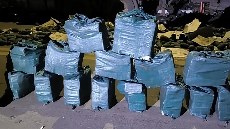 Droga estava escondida dentro de um caminhão em uma carga de abacaxis