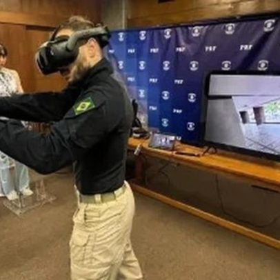 PRF usa simulador virtual para treinar uso de arma de choque