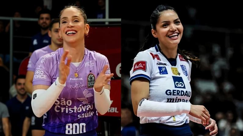 Camila Brait, do Osasco, e Nyeme, do Minas (Fotos: Carolina Oliveira/Osasco e Hedgard Moraes/MTC)