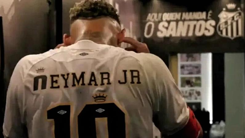 Neymar fez postagem nas redes sociais sobre gesto após a partida entre Santos e Fluminense (Foto: Reprodução)