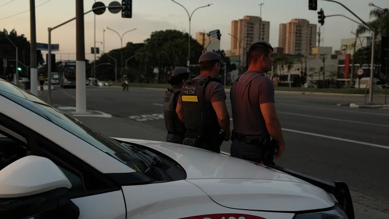 PM flagra assalto da gangue de quebra-vidros