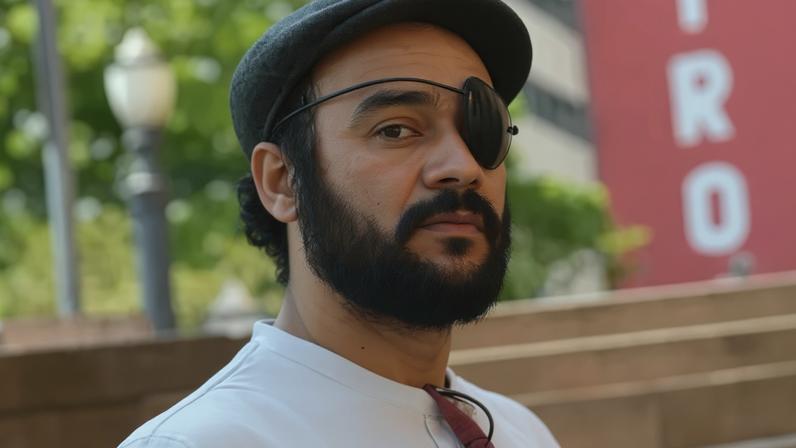 Sergio Andrade da Silva cego do olho esquerdo durante manifestações de junho de 2013
