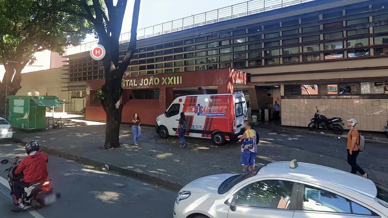 Criança foi levada para o Hospital João 23, em Belo Horizonte