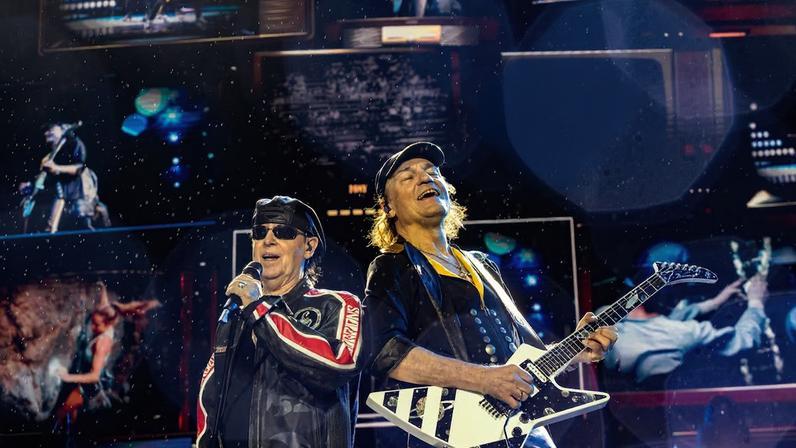 Apresentação da banda alemã Scorpions durante o Monsters Of Rock no Allianz Parque, em São Paulo, em 2025