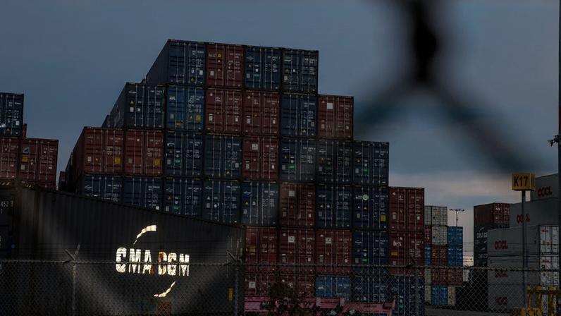 Containers at a Los Angeles port.