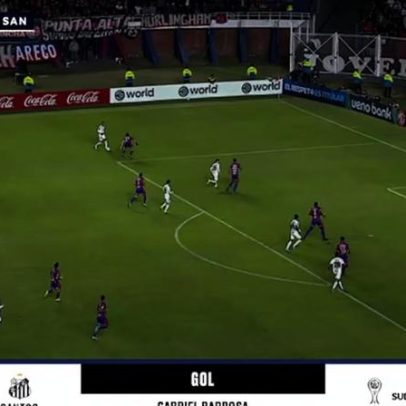 Tabela ofensiva resulta em gol de Gabriel Barbosa pelo Santos