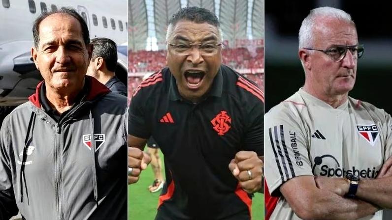 Cinco técnicos que comandaram Internacional e São Paulo, com Muricy e Dorival Jr.