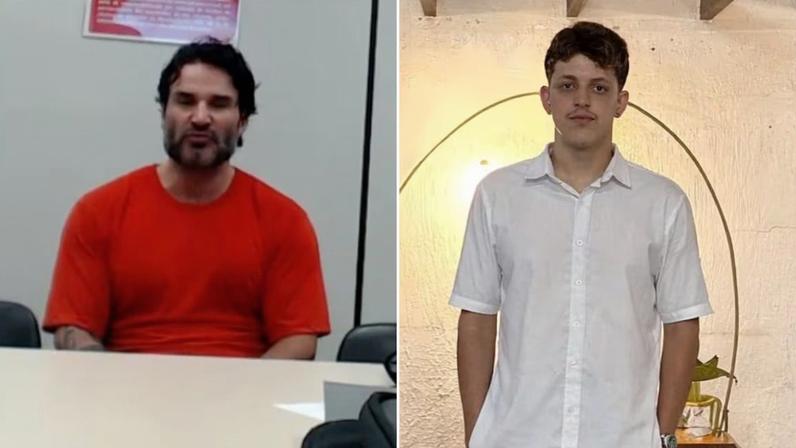 Luís Pierazolli (esq.) foi solto; ele respondeu pela morte de Danilo Pereira (dir.)