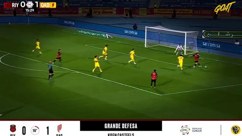 Al Riyadh - Al Qadisiya 0 - 1 | DEFESA DO GOLEIRO - Koen Casteels