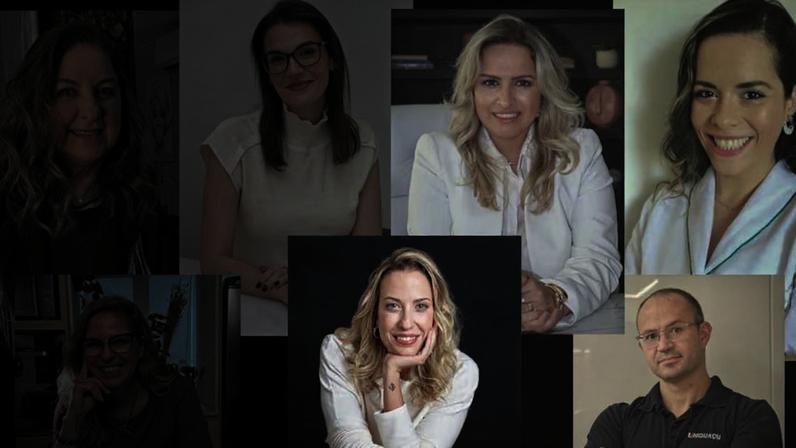 Vanderlí Marchiori, Maristela Strufaldi, Valéria Machado e Renata Juliana da Silva (no topo, da esquerda para a direita), Lara Natacci, Carolina Pimentel e Carlos Eduardo Haluch (abaixo) contam o que não colocam no carrinho do supermercado. Foto: Divulgação