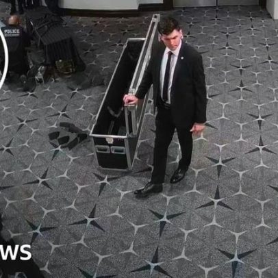 Novas imagens mostram atacante do jantar de Trump atravessando a segurança em quatro segundos