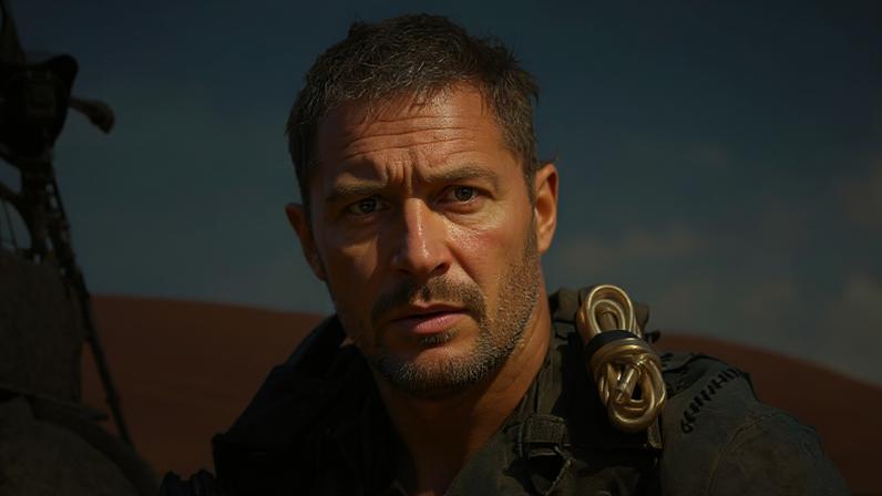 Tom Hardy em cena de 'Mad Max: Estrada da Fúria' (2015)